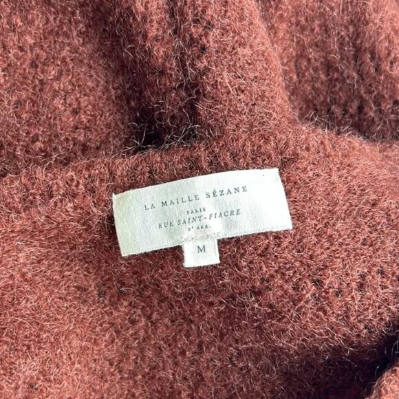 Sezane Women's V-Neck Sweater in Rich Brown - Picture 11 of 11